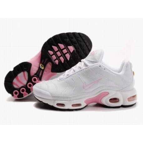 Chaussures Nike Air Max TN Femmes Blanc Rose Noir Pas Cher